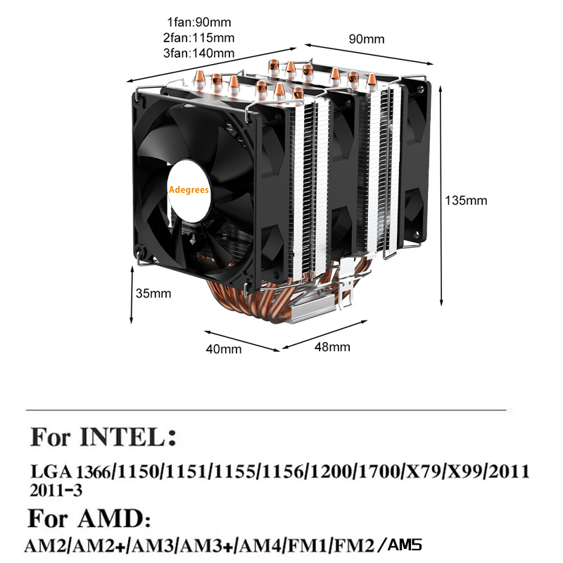 6 Heat Pipe CPU Air Cooler 4Pi - đánh giá và giá Air Cooler Cpu